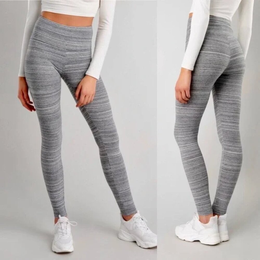 Garage | Space Dye Cloud Gray Low-Rise Leggings | Size Extra Small